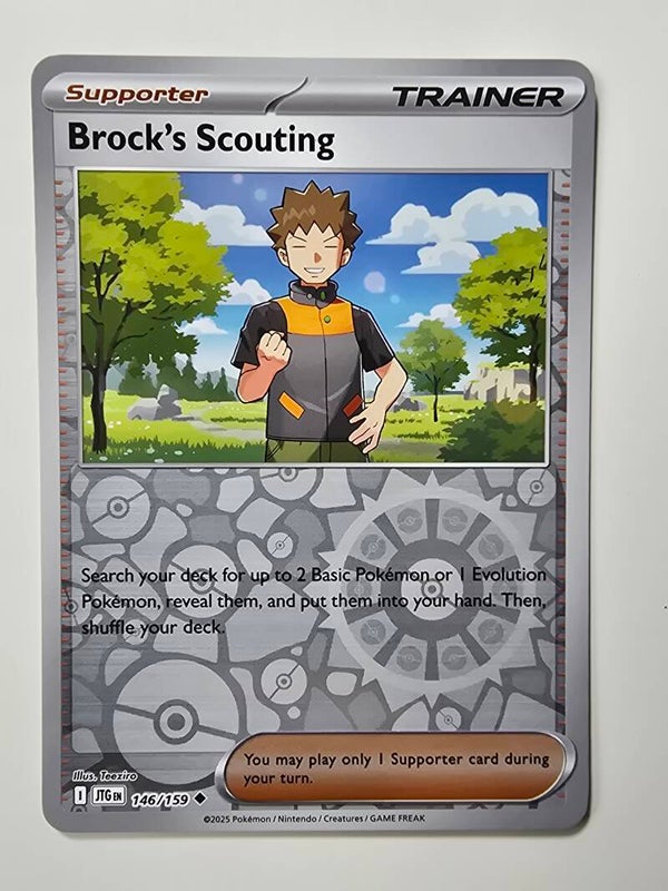 BROCK'S SCOUTING (JOURNEY TOGETHER 146/159) (REVERSE HOLO) (TRADING CARD)