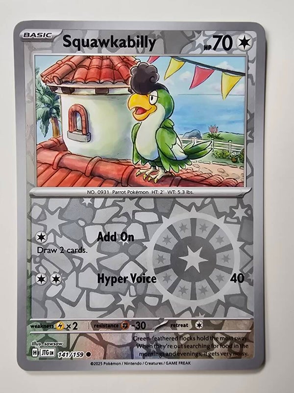 SQUAWKABILLY (JOURNEY TOGETHER 141/159) (REVERSE HOLO) (TRADING CARD)