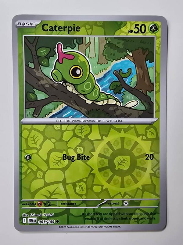 CATERPIE (JOURNEY TOGETHER 001/159) (REVERSE HOLO) (TRADING CARD)