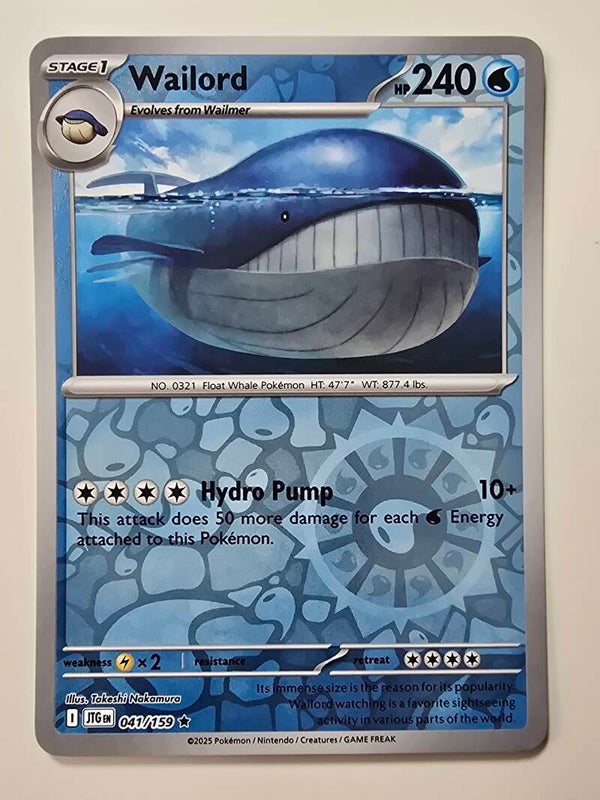 WAILORD (JOURNEY TOGETHER 041/159) (REVERSE HOLO) (TRADING CARD)