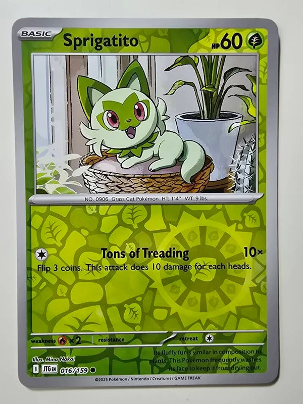 SPRIGATITO (JOURNEY TOGETHER 016/159) (REVERSE HOLO) (TRADING CARD)