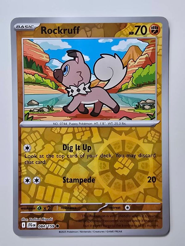 ROCKRUFF (JOURNEY TOGETHER 084/159) (REVERSE HOLO) (TRADING CARD)