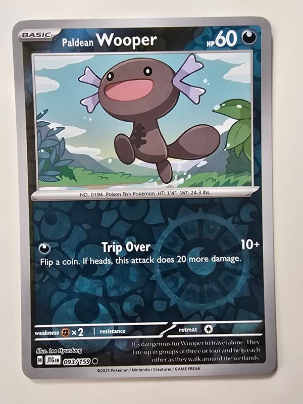 PALDEAN WOOPER (JOURNEY TOGETHER 093/159) (REVERSE HOLO) (TRADING CARD)