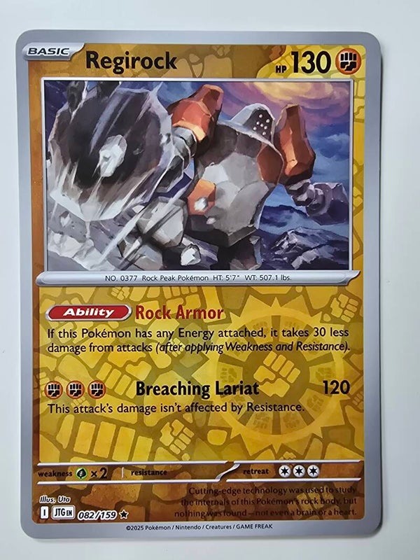 REGIROCK (JOURNEY TOGETHER 082/159) (REVERSE HOLO) (TRADING CARD)