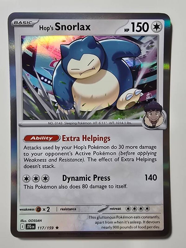 HOP'S SNORLAX (JOURNEY TOGETHER 117/159) (HOLO) (TRADING CARD)