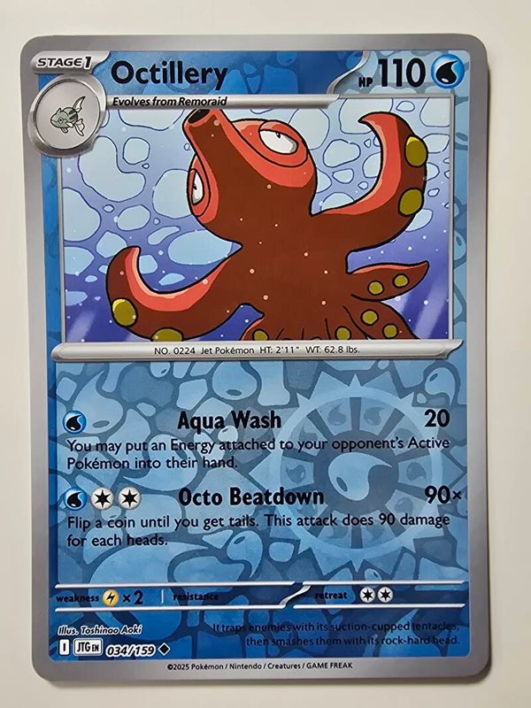 OCTILLERY (JOURNEY TOGETHER 034/159) (REVERSE HOLO) (TRADING CARD)