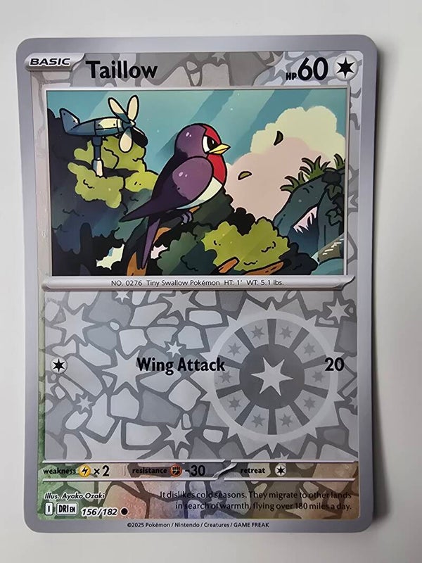 TAILLOW (DESTINED RIVALS 156/182) (REVERSE HOLO) (TRADING CARD)