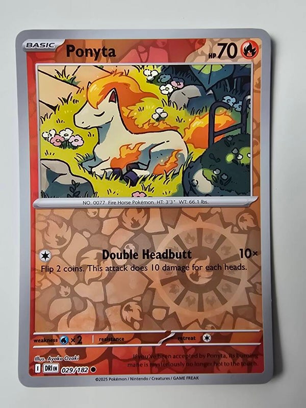 PONYTA (DESTINED RIVALS 029/182) (REVERSE HOLO) (TRADING CARD)