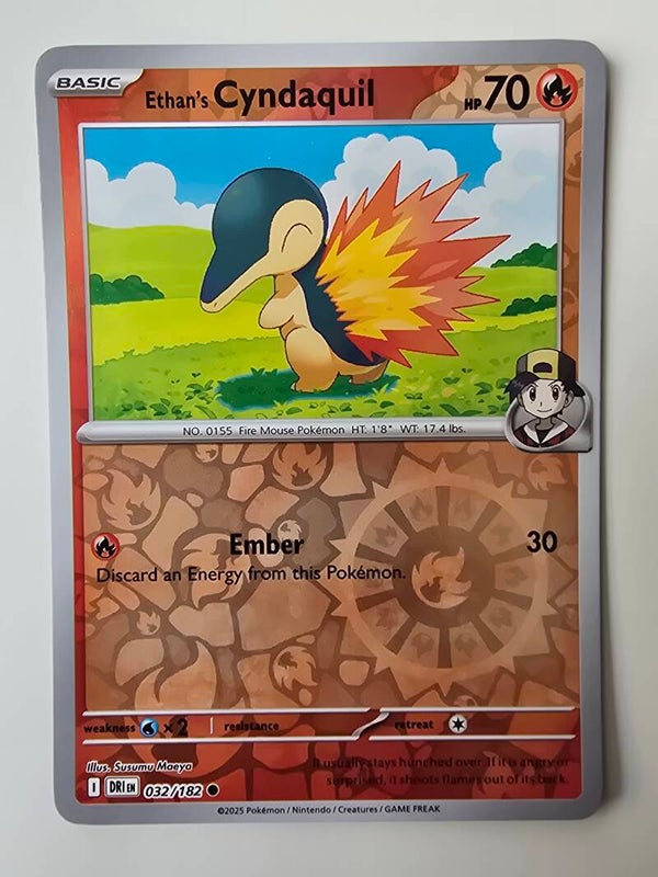 ETHAN'S CYNDAQUIL (DESTINED RIVALS 032/182) (REVERSE HOLO) (TRADING CARD)