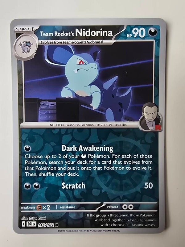 TEAM ROCKET'S NIDORINA (DESTINED RIVALS 115/182) (REVERSE HOLO) (TRADING CARD)