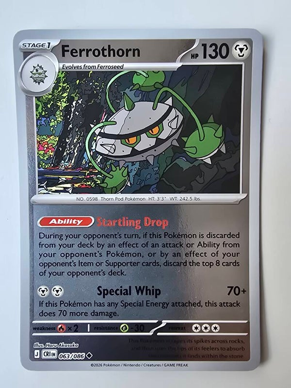 FERROTHORN (CHAOS RISING 063/086) (REVERSE HOLO) (TRADING CARD)