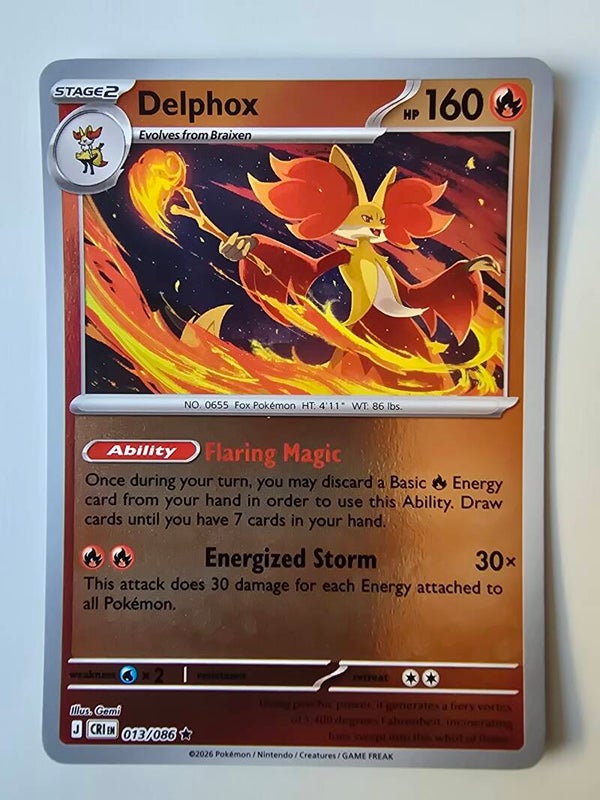 DELPHOX (CHAOS RISING 013/086) (REVERSE HOLO) (TRADING CARD)