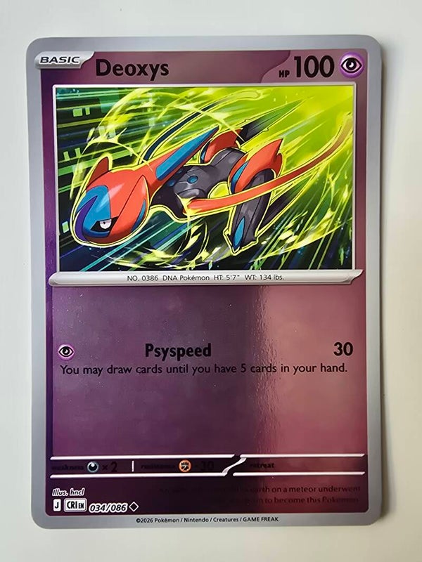 DEOXYS (CHAOS RISING 034/086) (REVERSE HOLO) (TRADING CARD)