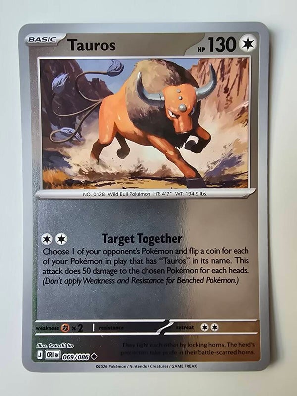 TAUROS (CHAOS RISING 069/086) (REVERSE HOLO) (TRADING CARD)