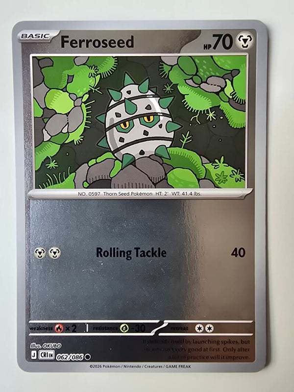 FERROSEED (CHAOS RISING 062/086) (REVERSE HOLO) (TRADING CARD)