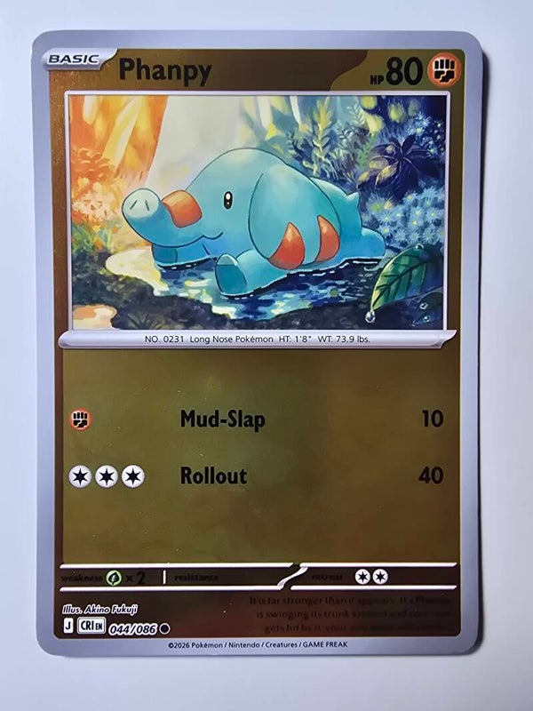 PHANPY (CHAOS RISING 044/086) (REVERSE HOLO) (TRADING CARD)