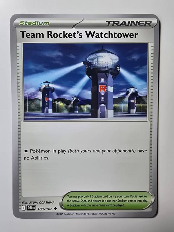 TEAM ROCKET'S WATCHTOWER (DESTINED RIVALS 180/182) (TRADING CARD)