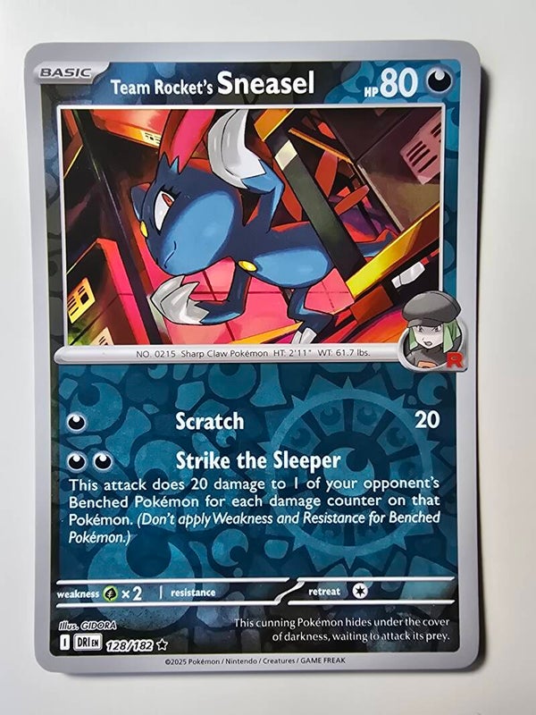 TEAM ROCKET'S SNEASEL (DESTINED RIVALS 128/182) (REVERSE HOLO) (TRADING CARD)