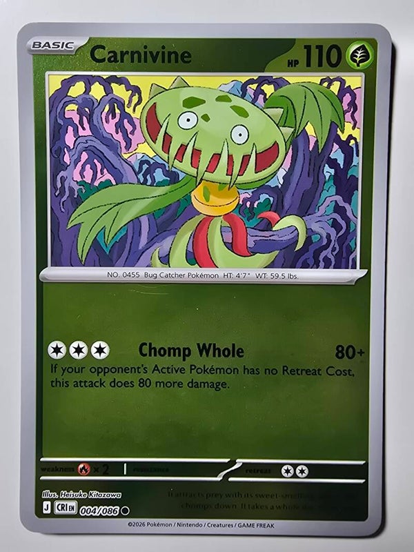 CARNIVINE (CHAOS RISING 004/086) (REVERSE HOLO) (TRADING CARD)
