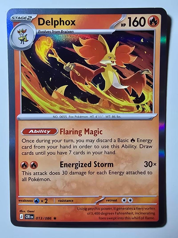 DELPHOX (CHAOS RISING 013/086) (HOLO) (TRADING CARD)