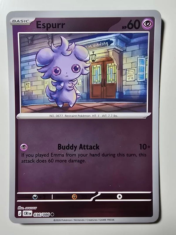 ESPURR (CHAOS RISING 036/086) (REVERSE HOLO) (TRADING CARD)