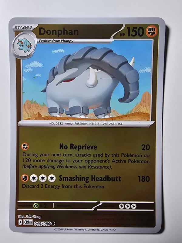 DONPHAN (CHAOS RISING 045/086) (REVERSE HOLO) (TRADING CARD)