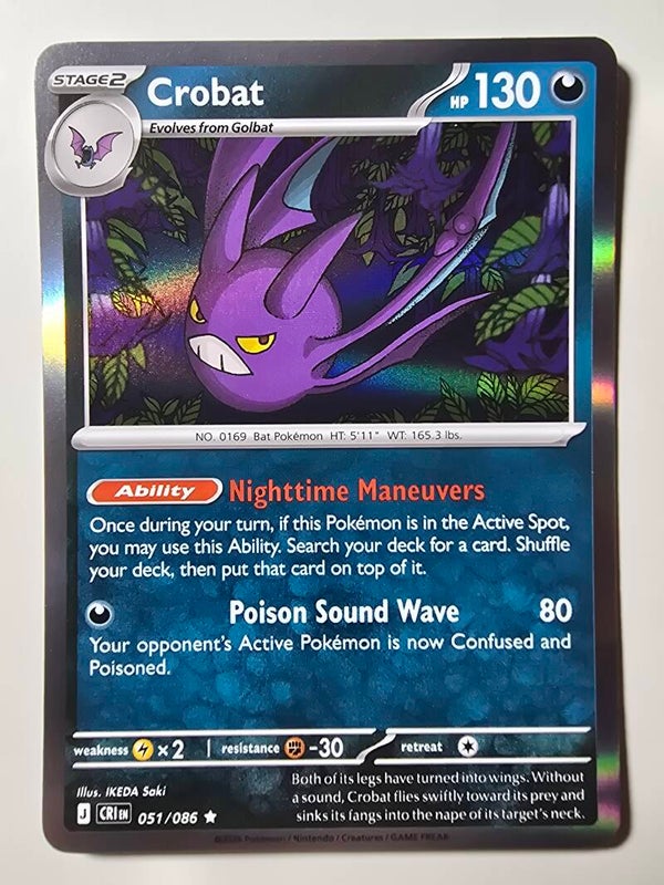 CROBAT (CHAOS RISING 051/086) (HOLO) (TRADING CARD)