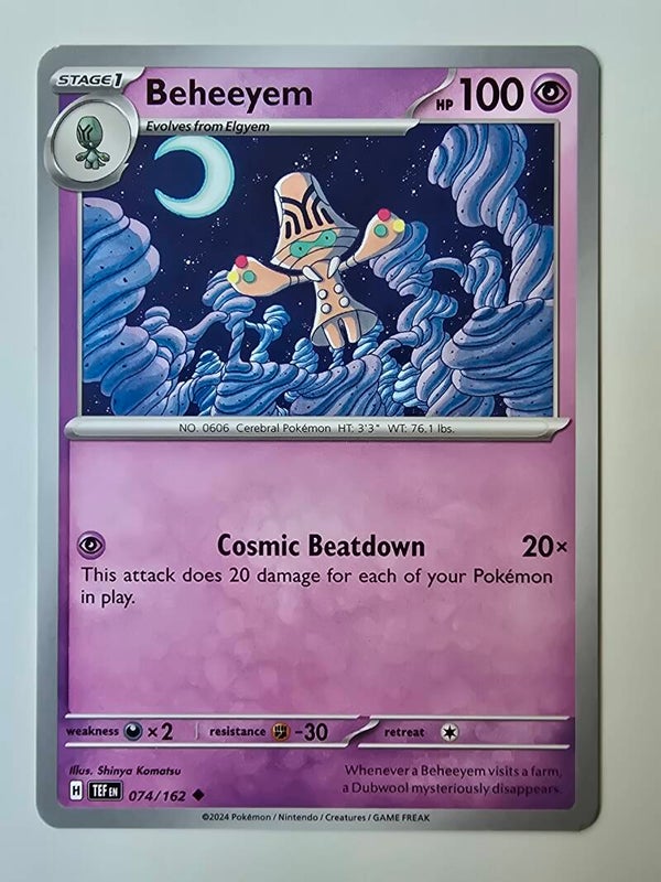 BEHEEYEM (TEMPORAL FORCES 074/162) (TRADING CARD)