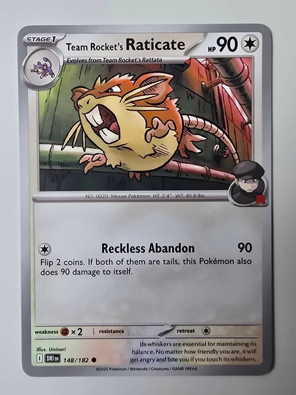TEAM ROCKET'S RATICATE (DESTINED RIVALS 148/182) (TRADING CARD)