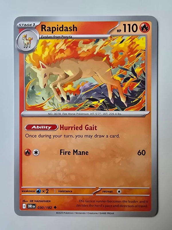 RAPIDASH (DESTINED RIVALS 030/182) (TRADING CARD)
