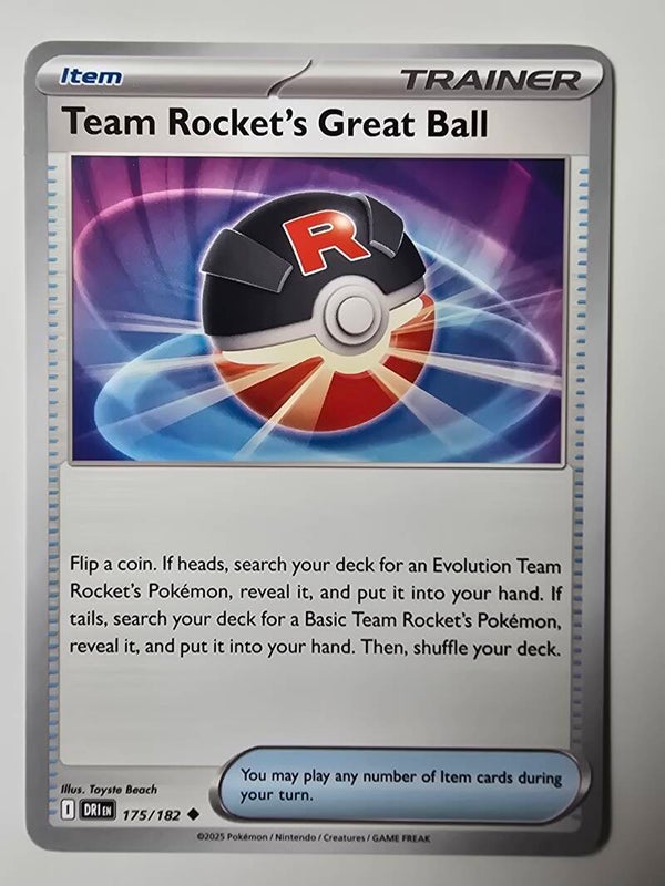 TEAM ROCKET'S GREAT BALL (DESTINED RIVALS 175/182) (TRADING CARD)