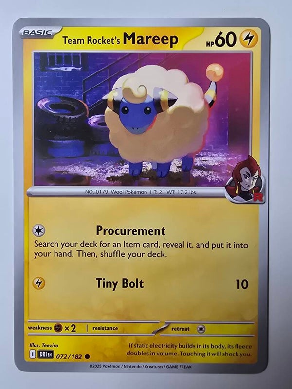 TEAM ROCKET'S MAREEP (DESTINED RIVALS 072/182) (TRADING CARD)