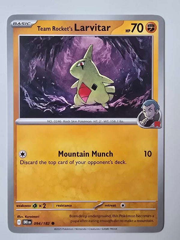 TEAM ROCKET'S LARVITAR (DESTINED RIVALS 094/182) (TRADING CARD)