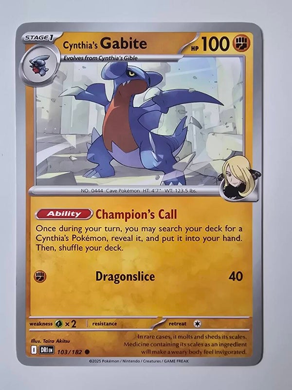 CYNTHIA'S GABITE (DESTINED RIVALS 103/182) (TRADING CARD)