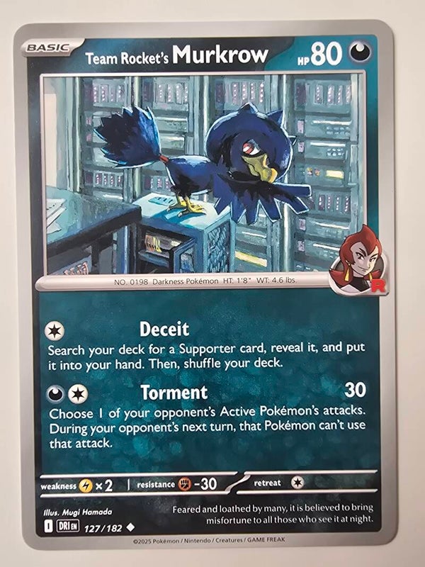 TEAM ROCKET'S MURKROW (DESTINED RIVALS 127/182) (TRADING CARD)