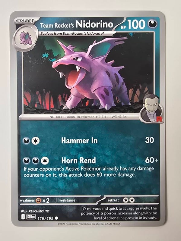 TEAM ROCKET'S NIDORINO (DESTINED RIVALS 118/182) (TRADING CARD)