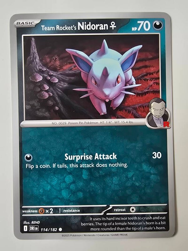 TEAM ROCKET'S NIDORAN ♀ (DESTINED RIVALS 114/182) (TRADING CARD)