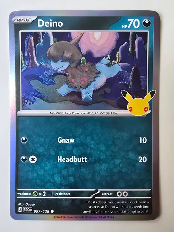 DEINO (30TH CELEBRATION 097/128) (POKÉMON) (TRADING CARD)