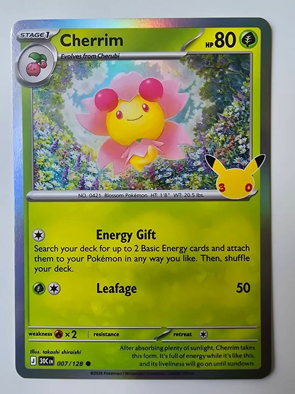 CHERRIM (30TH CELEBRATION 007/128) (POKÉMON) (TRADING CARD)