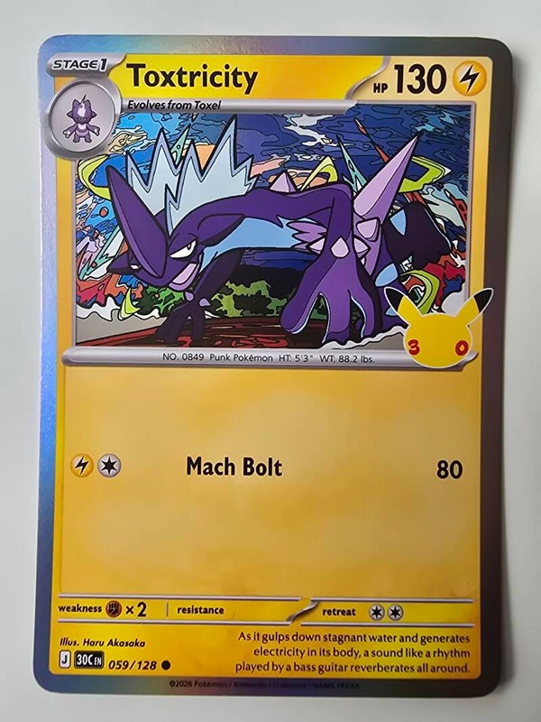 TOXTRICITY (30TH CELEBRATION 059/128) (POKÉMON) (TRADING CARD)