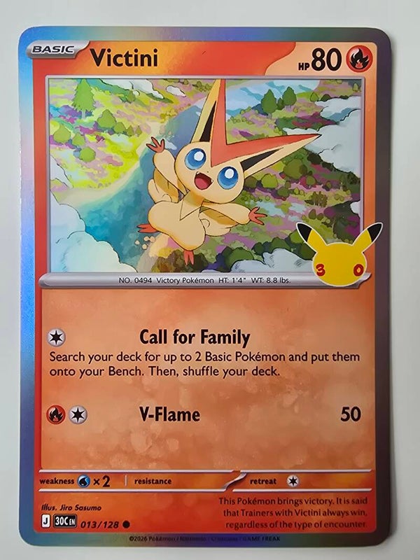 VICTINI (30TH CELEBRATION 013/128) (POKÉMON) (TRADING CARD)