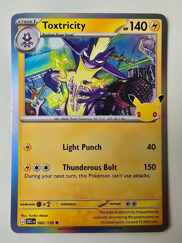 TOXTRICITY (30TH CELEBRATION 060/128) (POKÉMON) (TRADING CARD)