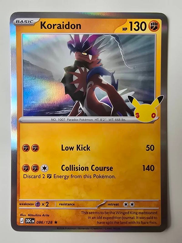 KORAIDON (30TH CELEBRATION 086/128) (POKÉMON) (TRADING CARD)