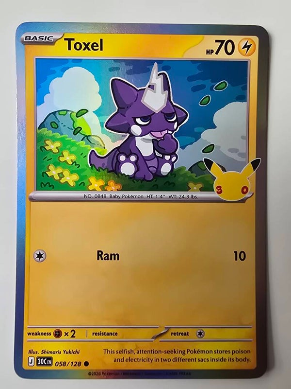 TOXEL (30TH CELEBRATION 058/128) (POKÉMON) (TRADING CARD)