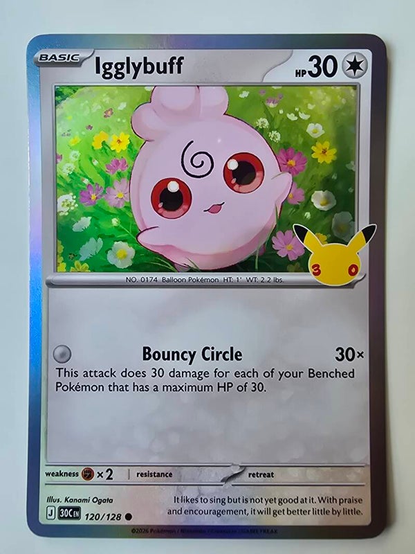 IGGLYBUFF (30TH CELEBRATION 120/128) (POKÉMON) (TRADING CARD)