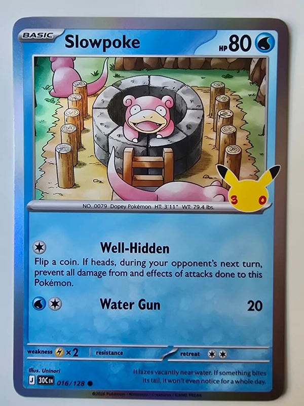 SLOWPOKE (30TH CELEBRATION 016/128) (POKÉMON) (TRADING CARD)