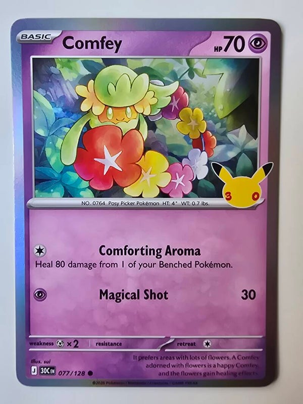 COMFEY (30TH CELEBRATION 077/128) (POKÉMON) (TRADING CARD)