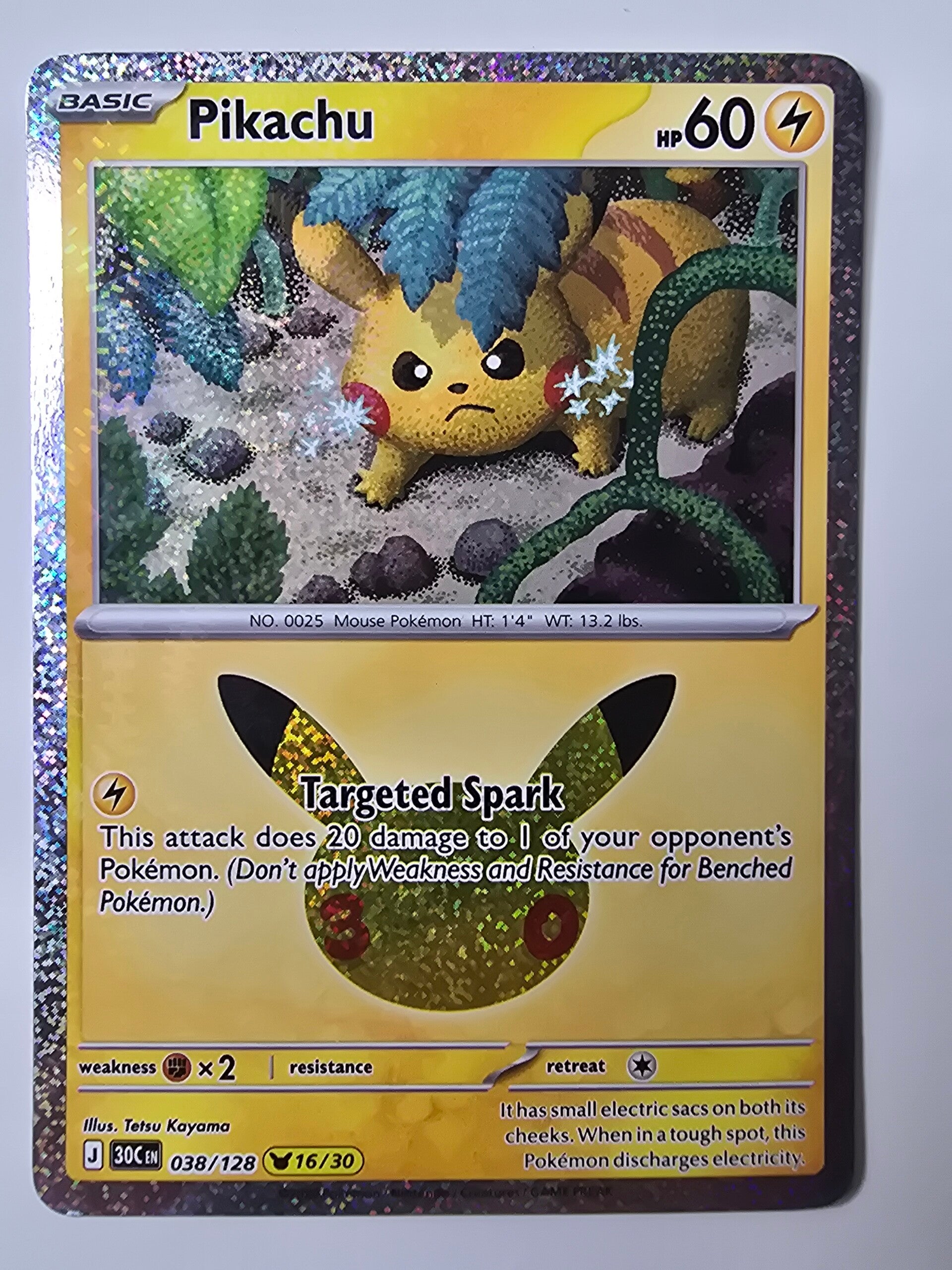 PIKACHU (30TH CELEBRATION 038/128 16/30) (TRADING CARD)
