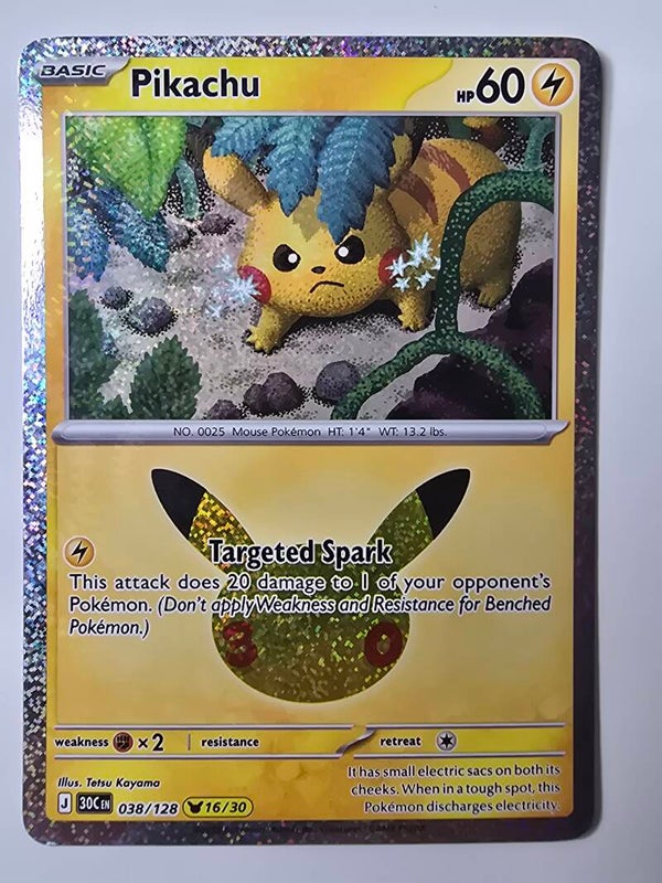 PIKACHU (30TH CELEBRATION 038/128 16/30) (TRADING CARD)