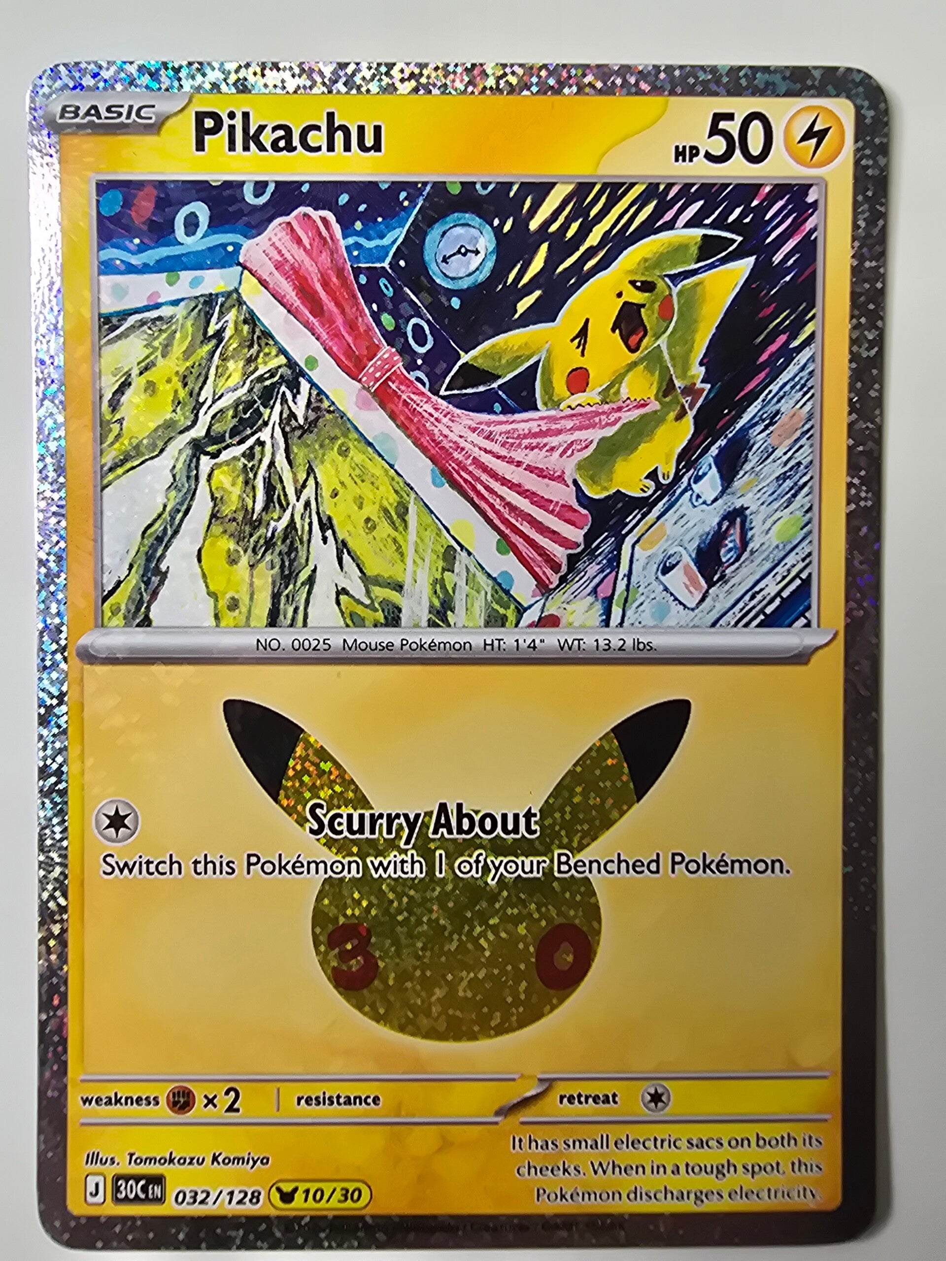 PIKACHU (30TH CELEBRATION 032/128 10/30) (TRADING CARD)